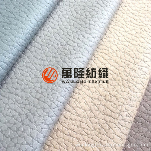 Embossed Micro Suede Fabric Bonded Velvet/Lichee Pattern Suede Leather